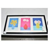 FLOWER 3 SECTION PRINT 20 1/2" W X 10" H