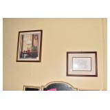 PRINT OF LAMP AND FLOWERS