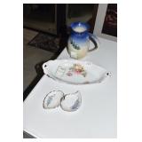 BAVARIA SERVING DISH, 9" POTTERY PITCHER, DIVIDED