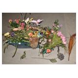 LARGE ASSORTMENT OF SILK FLOWERS