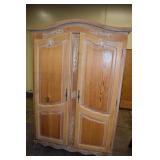 PINE ARMOIRE W/ ROD 52" W X 18" X 77"