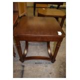 MAHOGANY SIDE TABLE 25" X 25" X 24" H