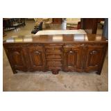 CHEST 4 DOOR - 4 DOOR - JACOBEAN FINISH 84" L X