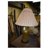 CERAMIC LAMP PLEATED SHADE 38" H