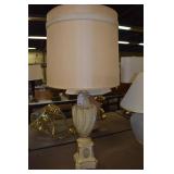 VINTAGE LAMP W/ DRUM SHADE 37" H