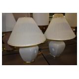 SILVER URN LAMPS 24" PAIR TO GO