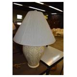 CERAMIC BEIGE LAMP 27" H