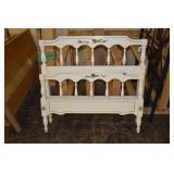 WHITE PAINTED HEADBOARD/FOOTBOARD- SIDE RAILS