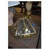 BEVELED GLASS / BRASS 5 ARM