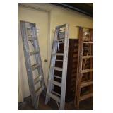 3 LADDERS 1 WOOD 2 ALUMINUM