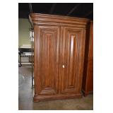 ARMOIRE W/ LOCKING DRAWER - W/ CLOTHES ROD 63" W