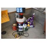 POTTING SOIL AND CLEANING/ PAINTS 1 OLD CAN