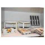 SPICE RACK, GUEST TOWELS, CHIP/DIP