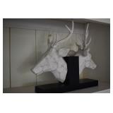 VERSE AND DEER WOOD BOOKENDS