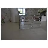 MIRRORED 3 DRAWER ORGANIZER 9" X 6" X 6" APPROX.