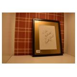 KORDELL STEUART AUTOGRAPH FRAMED 15" S 12"