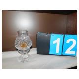 WATERFORD 2 PC. CANDLE HOLDER W/ AMBER TEA LIGHT