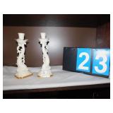 LENOX DOLPHIN CANDLE HOLDERS 10" H
