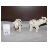 LENOX PAIR OF ELEPHANT FIGURES 3" H X 4" W