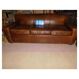 90" LEATHER SLEEPER SOFA  GOOD CONDITION