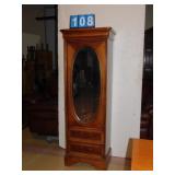 CHERRY MIRRORED FRONT ARMOIRE