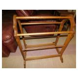 SOLID OAK TOWEL RACK 30W 32H 15D