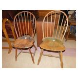 TWO WISNER 1800S BOW BACK CHAIRS
