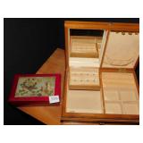 TWO JEWELRY BOXES