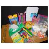 BEADS, COLOR PENCILS, PIPE CLEANER ETC.
