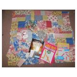 2 PANEL CURTAINS, BUTTONS, WOOD FINDS