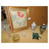MUSIC BOX, VASE, ORIENTAL PICTURE