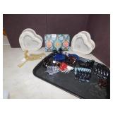 HAIR CLIPS, 2 HOT GLASS TOP BOXES, 4 FASHION
