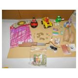 SHARPENING STONE, ELMO, FISH DISH, WOOD NESTER