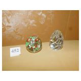 TWO PAPER WEIGHTS