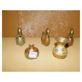 BRASS DUCKS VASES ETC.