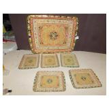 DAHER DECORATED WARE ENGLAND SET TRAYS