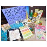 CRAFTING SUPPLIES, INCLUDING STENCILS, STICKERS,