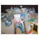 LARGE GROUP OF CRAFTING THREAD, EYELETS AND