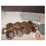 CAST IRON CORN PANS & SHAPED BAKING PAN