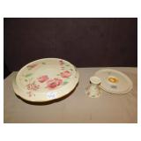 PFALTZGRAFF PEDESTAL CAKE PLATES, SILK ROSE