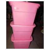 STERLITE 18 GAL PINK TOTES