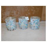 BATTERY OP CANDLES W/ GLASS DECORATED GLOBES