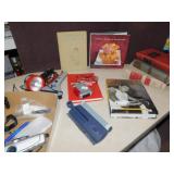 COOKBOOKS, MUHAMMED ALI BOOK, GLASSES, NEW WINDOW