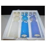 CANDLES VARIOUS SCENTS, BLUE, PURPLE, WHITE, NEW