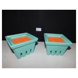 HOMEWORX PEACH CANDLES SET OF 2, NEW