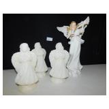 PORCELAIN ANGEL BATTERY OPERATED 14", 3 LED