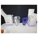 WATERFORD SWEET MEMORIES VASES ONE PURPLE ONE