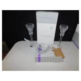 CANTERBURY CANDLE STICKS, HEART SHAPED BOX