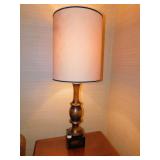 TALL RETRO LAMP WOOD 48" H - SHADE IN GOOD