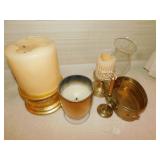 CANDLES AND CANDLE HOLDERS, ETC.
